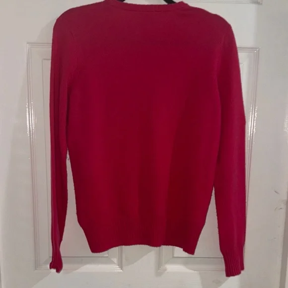 Tory Burch Vibrant Pink Crew Neck Sweater size Small - Picture 5 of 7